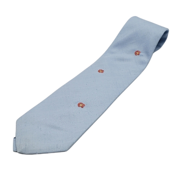 2/$15 Vintage Light Blue Silk Necktie Tie - Picture 1 of 5